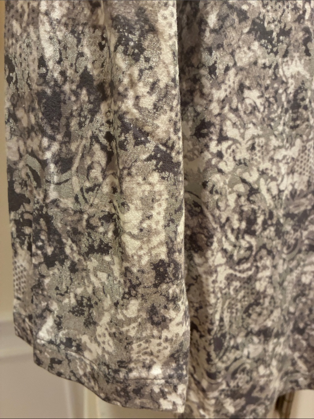 Ruby Rd. Gray Marble-Print Open Cardigan - Picture 5 of 11